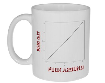 Find Out - F ** k Around Graph Chart Tasse à café ou à thé de 11 onces