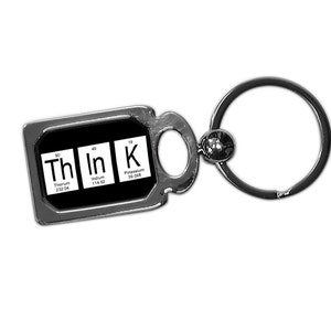 Think Keychain - geeky key ring periodic table of elements gift for nerds
