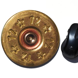 Shotgun Shell Casing Neoprene Round  Mouse Pad