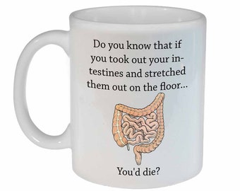 Intestinal fact - funny coffee or tea mug