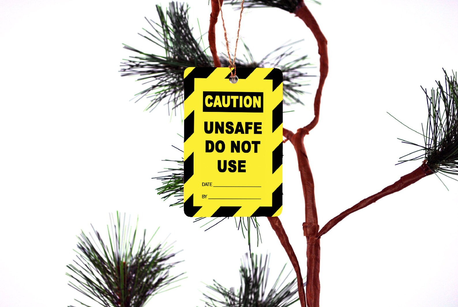 Funny Unsafe Do Not Use Christmas Tree Ornament - Etsy
