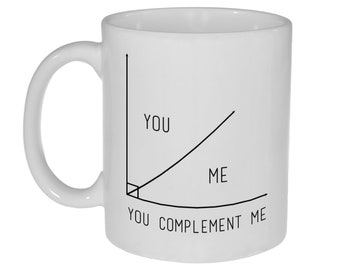 You Compliment Me Funny Math Coffee or Tea Mug-11 Ounce