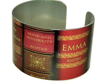 Jane Austen Books Aluminum Cuff