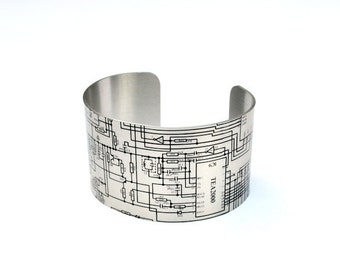 Diagramme de circuit Aluminium geek Cuff Bracelet