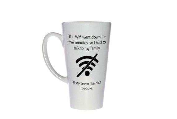 speling Ineenstorting Puur Grappige Mok Wifi quote Unieke koffie of thee Mok 17 oz - Etsy Nederland