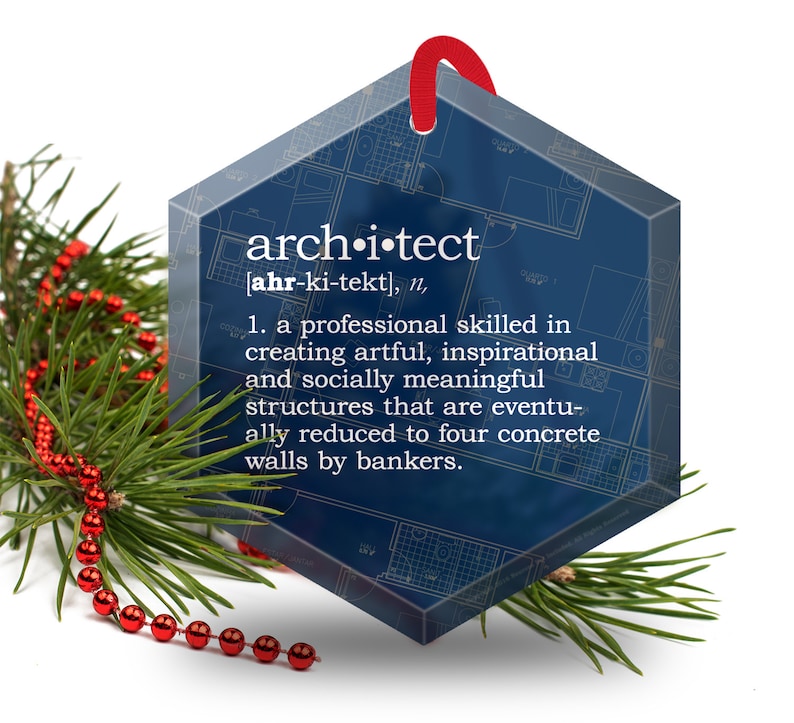 Architect Gift Christmas Ornament Funny Definition of Etsy
