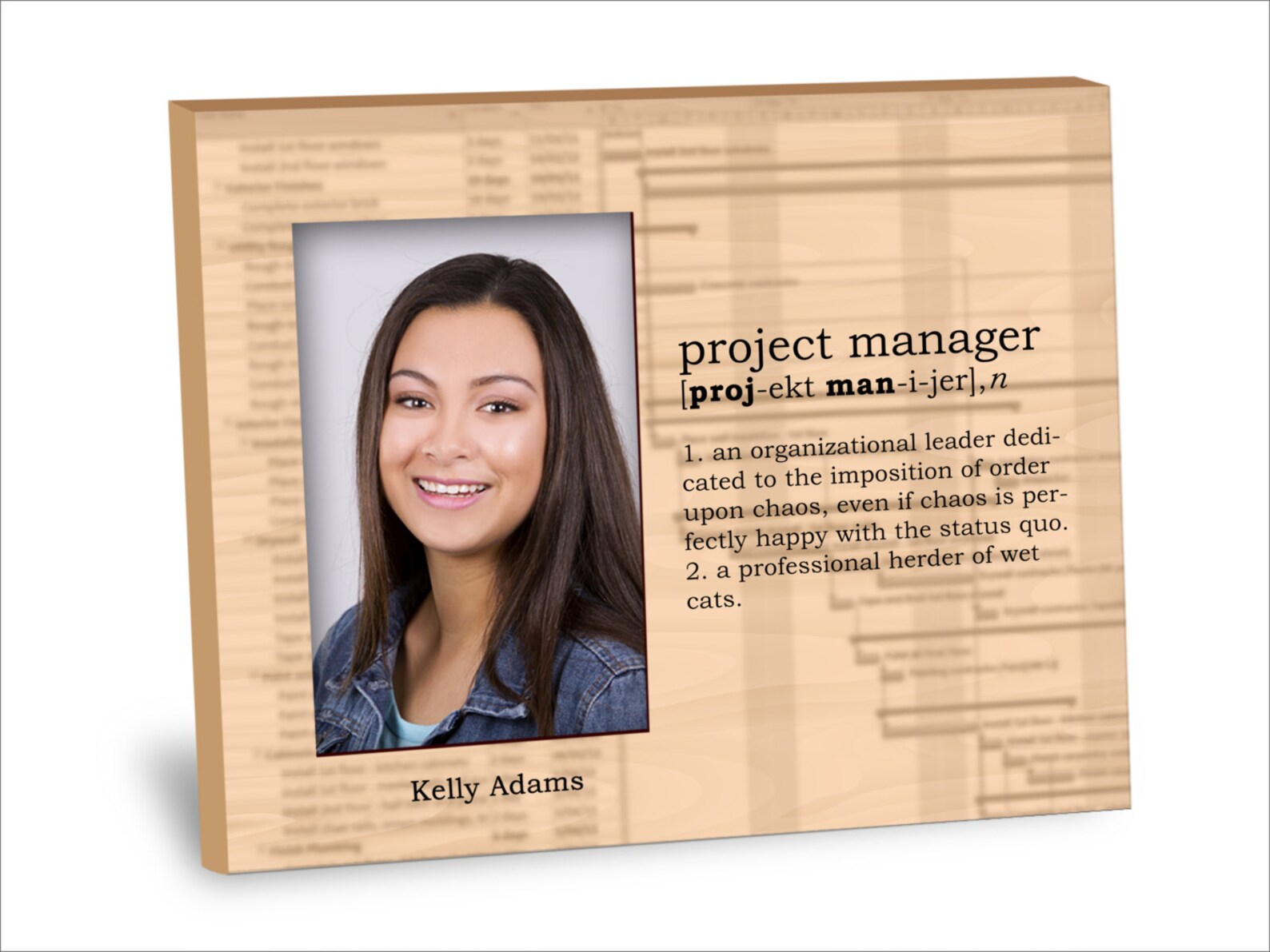 Project Manager Definition Picture Frame Personalization | Etsy