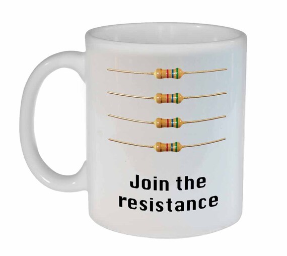 Computer Resistors- funny coffee or tea mug