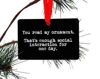 Social Interaction Fail Christmas Tree Ornament