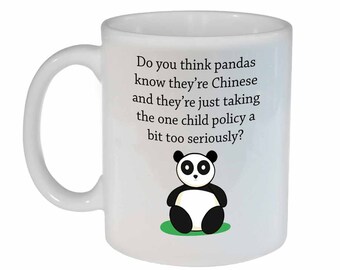 Panda Lustiges Statement Kaffee- oder Teebecher