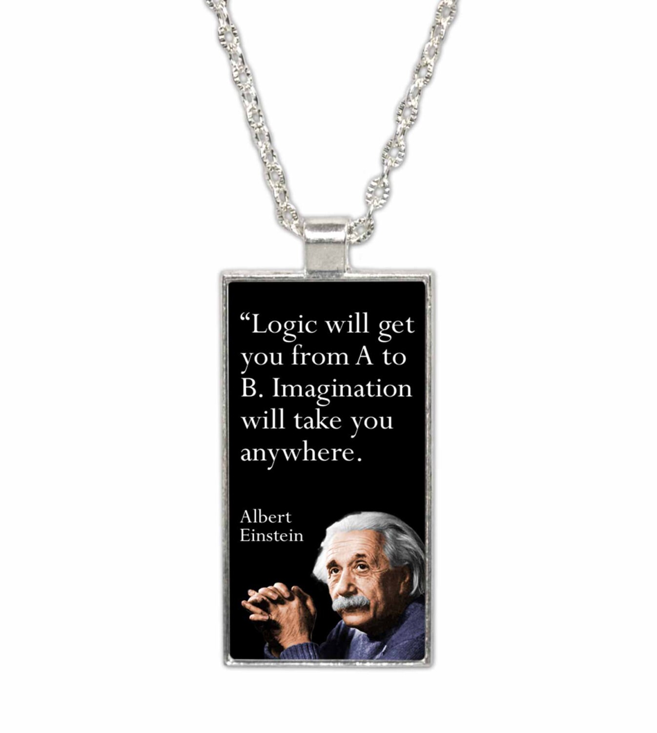Albert Einstein cita colgante collar - Etsy México