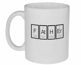 Father- periodic table- white ceramic coffee or tea mug