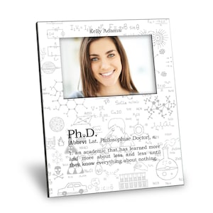 Graduation Picture Frame - Ph.D. Definitie Picture Frame - Personalisatie beschikbaar - 8x10 Frame - 4x6 Picture