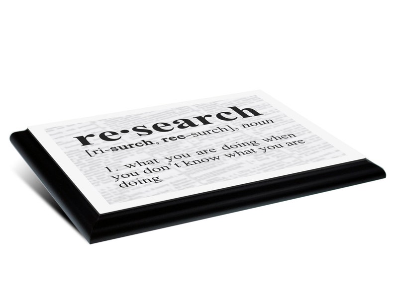 Funny Science Quote Wall Art Research Definition Wood Sign 