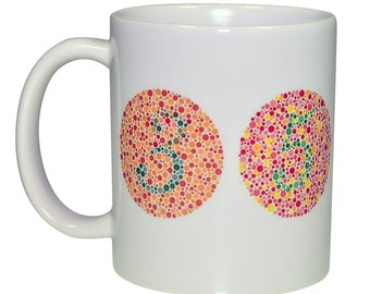Color Blindness Test Funny Coffee or Tea Mug