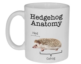 Hedgehog Anatomy Funny Coffee or Tea Mug- 11 Ounce