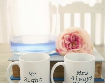 Mr Right and Mrs Always Right- Printed  Font