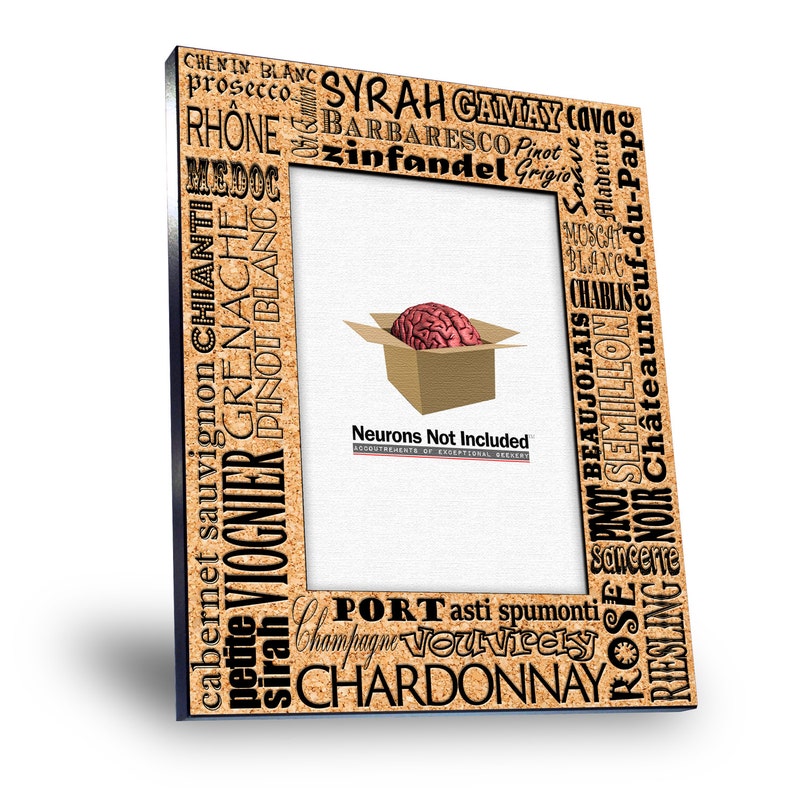 Wine Picture Frame Varieties of Wine 8 X 10 Frame Holds 5 Etsy