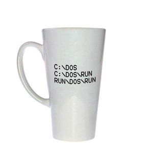 Computer Programmer c dos run Coffee or Tea Mug - 17 oz Tall Latte Style Mug