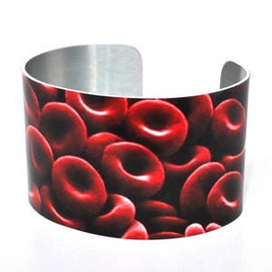Science Red Blood Cell Image Aluminum Cuff