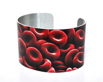 Science Red Blood Cell Image Aluminum Cuff