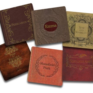 Jane Austen Books Coaster Set - Neoprene 6 Piece Set