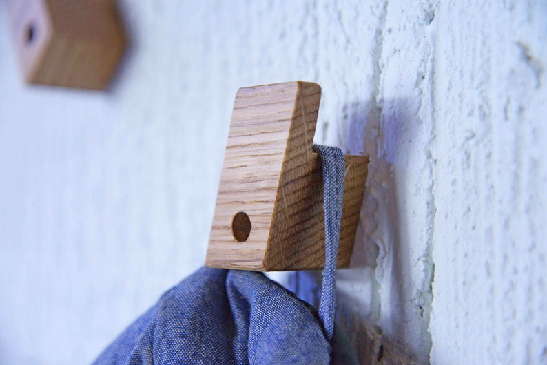 Wall Hooks Coat Hooks Oak Coat Rack Wall Hooks X4 Wall Etsy