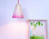 Roze plafond lichte schaduw handgemaakt in gerecycleerd Pallet hout, klein