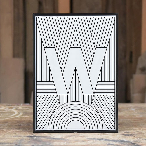 Digital Download Letter Print w Initial Poster - Etsy