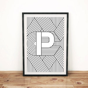 letter N print female minimal N initial print feminine art print custom name print tumblr print new baby gift N monogram print Vanity print