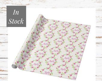 Italian Greyhound Dog Wrapping Paper. Floral Italian Greyhound Gift Wrap