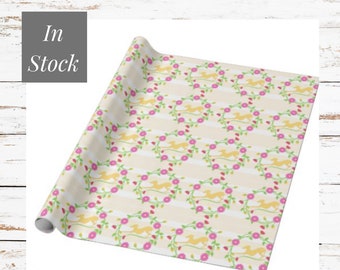 Iggy Wrapping Paper. Floral Italian Greyhound Git Wrap.