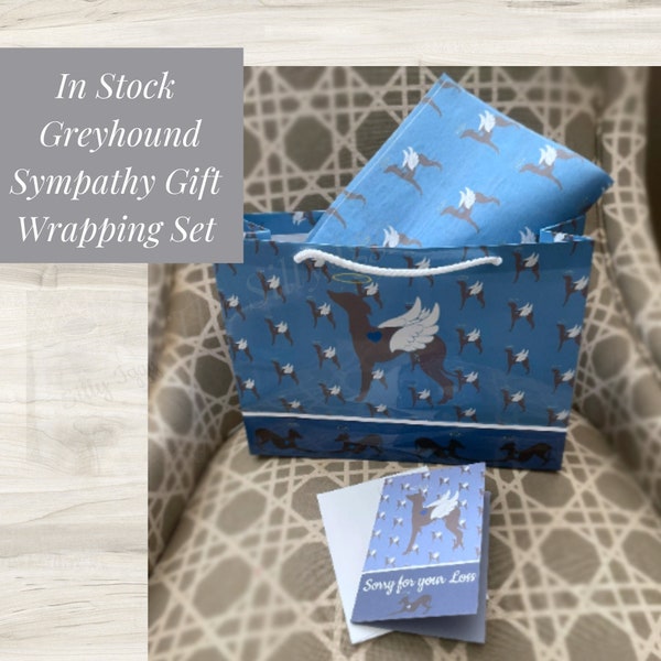 Italian Greyhound Sympathy Gift Set Gift Bag and Card. Dog Gift Bag. Iggy Gift Bag. Greyhound Gift Bag. Loss of Iggy.