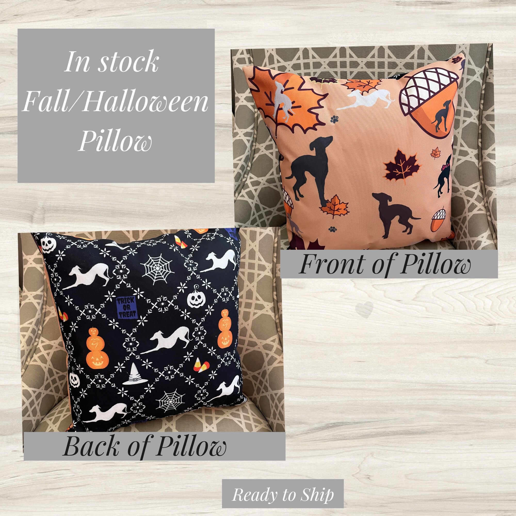 Greyhound Throw Italian Greyhound Fall and Halloween Throw Pillow. Greyhound - Etsy.de