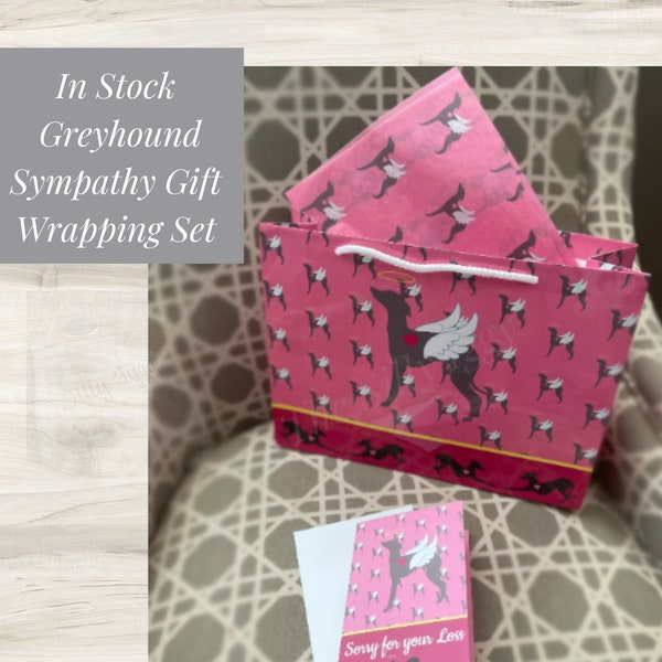 Italian Greyhound Sympathy Gift Set Gift Bag and Card. Dog Gift Bag. Iggy Gift Bag. Greyhound Gift Bag. Loss of Iggy.