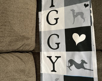 Italian Greyhound Beach Towel, multiple  color Italian Greyhounds.