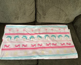 Italian Greyhound Beach Towel, Flamingo Iggy's . Italian Greyhounds Towel.