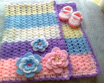 PDF Baby shawl crochet pattern: use up left over yarn