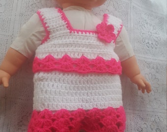 Crochet pattern Marias baby suit Top and Skirt.