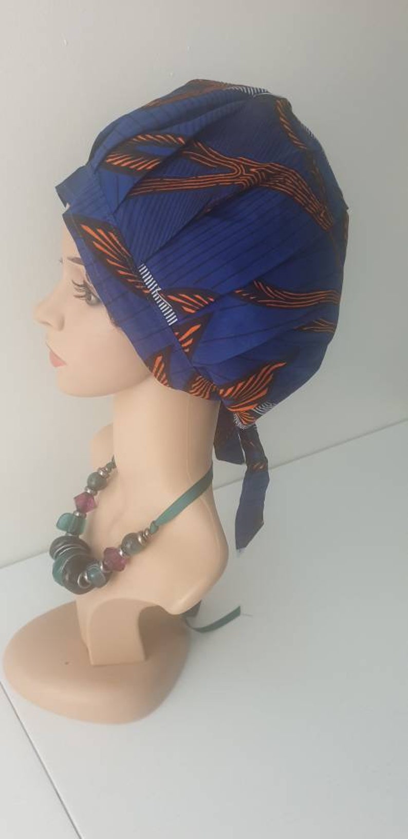 chef hat light weight vet nurse cap,medical cap,surgical cap,paediatric cap Satin lined ankara Scrub Cap,doctor cap Theatre cap