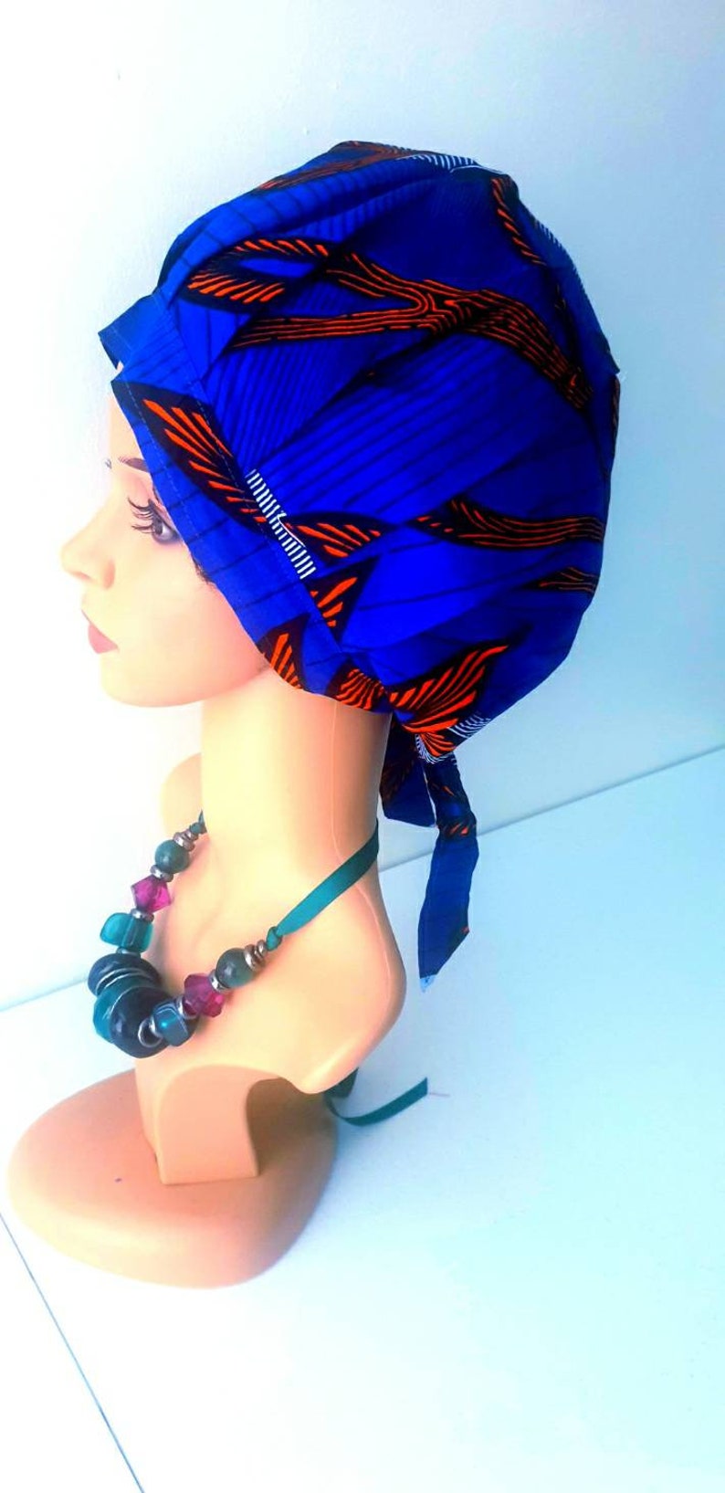 chef hat light weight vet nurse cap,medical cap,surgical cap,paediatric cap Satin lined ankara Scrub Cap,doctor cap Theatre cap