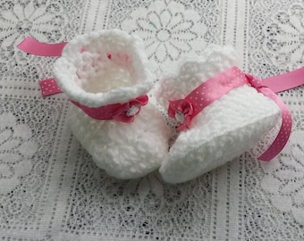PDF Crochet  baby booties  crochet pattern,for 0-3months ,baby shoes, baby booties