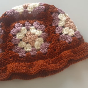 PDF GRANNY Square  crochet bucket hat TJC