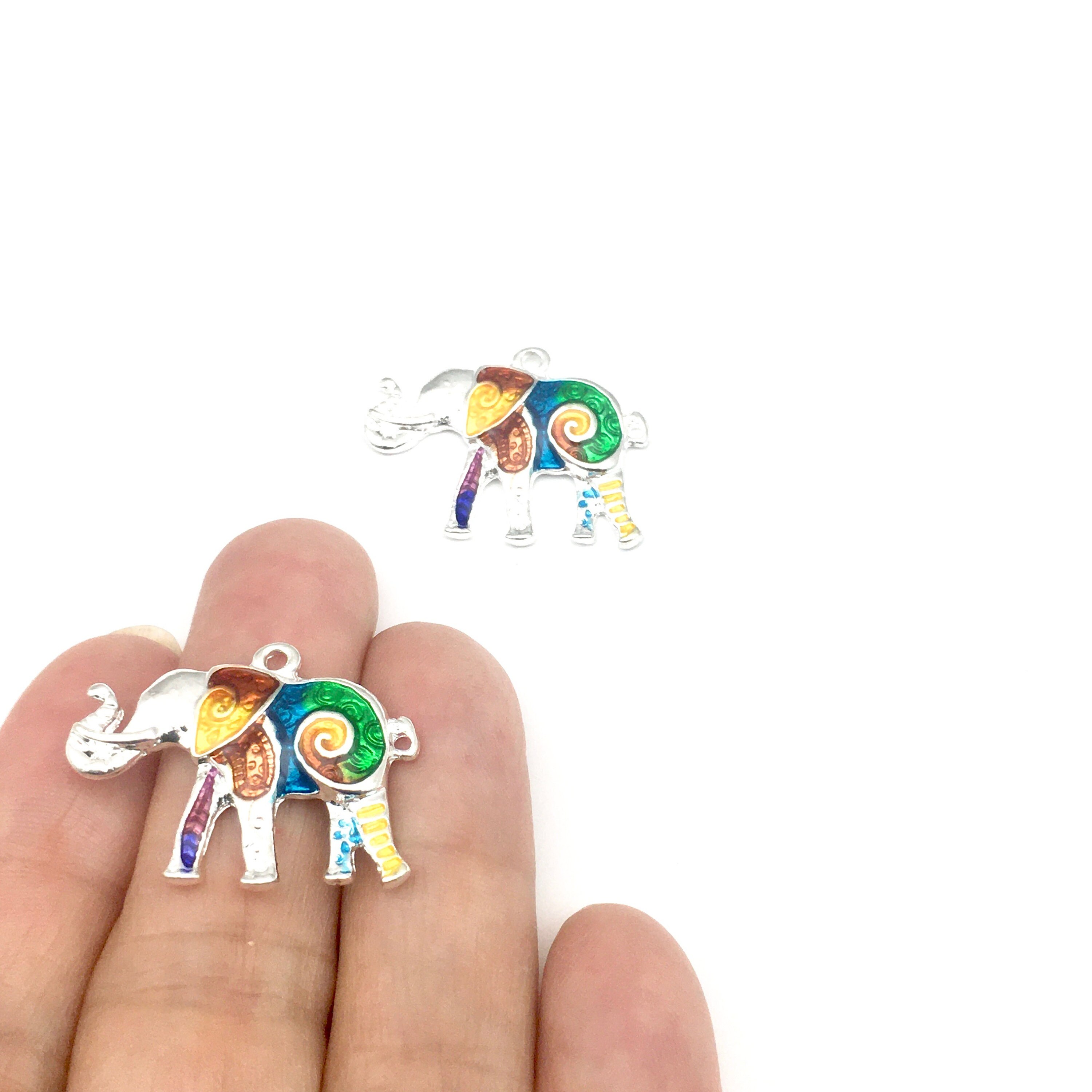 Elefante, Argento Massiccio (242g), Marcassiti, Seed Pearls E Smeraldi - Foto 4