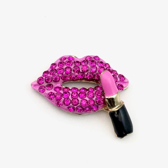 8pcs-gold tone lip stick charm-enamel lip stick Charm
