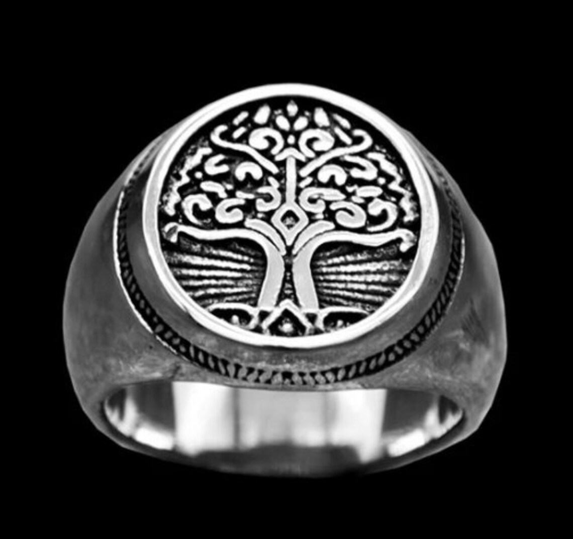 Mens Tree of Life Ring High Quality 316L Stainless Steel Etsy
