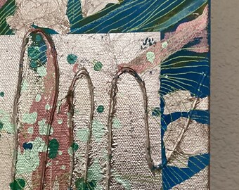 Puzzle de la Vida 1 Cuadro original, Óleo sobre lienzo, hoja de cobre