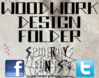 WOODWORK DESIGN FOLDER Commercial Font