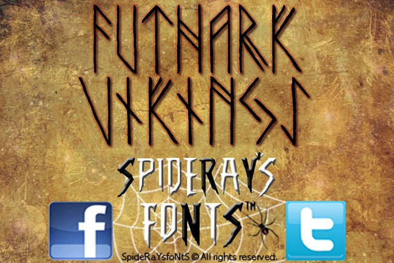 FUTHARK VIKINGS Commercieel lettertype afbeelding 1