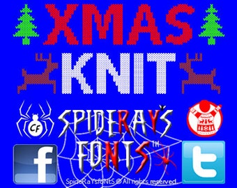 XMAS KNIT Commercial Font